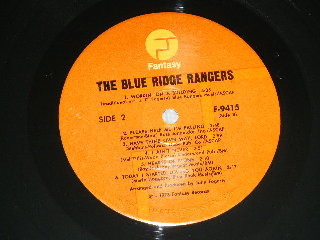 画像: BLUE RIDGE RANGERS (JOHN FOGERTY CCR CREEDENCE CLEARWATER REVIVAL) - BLUE RIDGE RANGERS ( Matrix # A RE-2/B RE-2) (Ex-/Ex+++)  / 1973 US AMERICA ORIGINAL  Used LP 