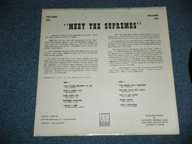 画像: THE SUPREMES - MEET THE SUPREMES : 2nd Press Front Cover ( Ex+/Ex++)  / 1963 US AMERICA "Later Press SMALL Logo on Label" MONO USed LP 