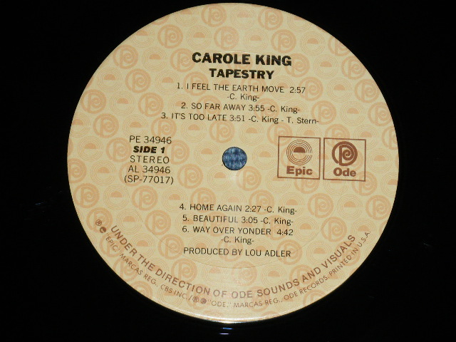 画像: CAROLE KING - TAPESTRY ( Matrix #A)PAL 34946-1J B)PBL 34946-1AE) (Ex+/MINT- TEAR/BRK) / 1977 Us AMERICA REISSUE "GATEFOLD Cover" Used LP