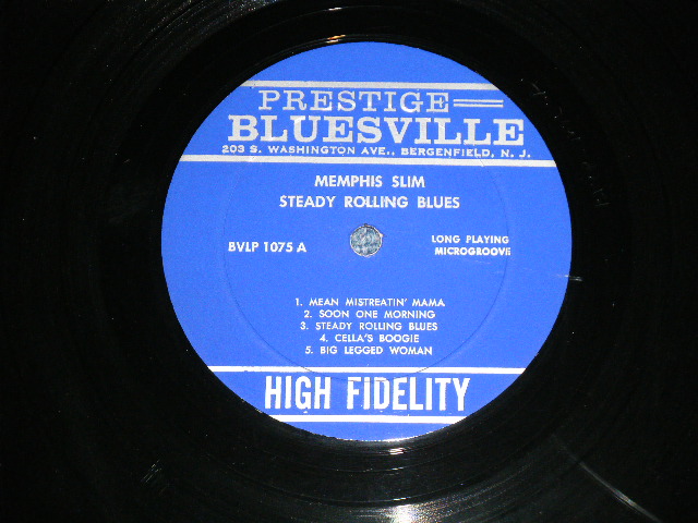 画像:  MEMPHIS SLIM - STEADY ROLLING BLUES ( Ex+++/MINT-) / 1963 US AMERICA OIGINAL 1st Press "BLUE with SILVER PRINT Label" MONO Used LP  