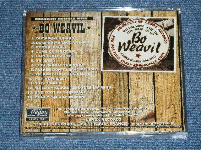 画像: BO WEAVIL - MIDNIGHT RUMBLE WITH   ( NEW  )  /  2001 FRANCE  ORIGINAL "BRAND NEW" CD 