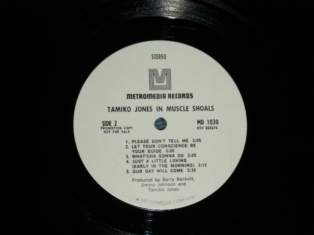 画像: TAMIKO JONES - IN MUSCLE SHOALS ( Ex/Ex+++ )  / 1970 US AMERICA ORIGINAL "WHITE LABEL PROMO" Used LP 