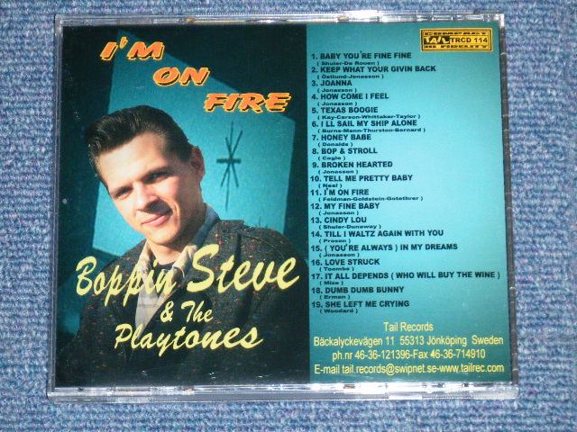 画像: BOPPIN STEVE & The PLAYTONES - I'M ON FIRE (  MINT-/MINT )  /  2001  SWEDEN  ORIGINAL Used CD 