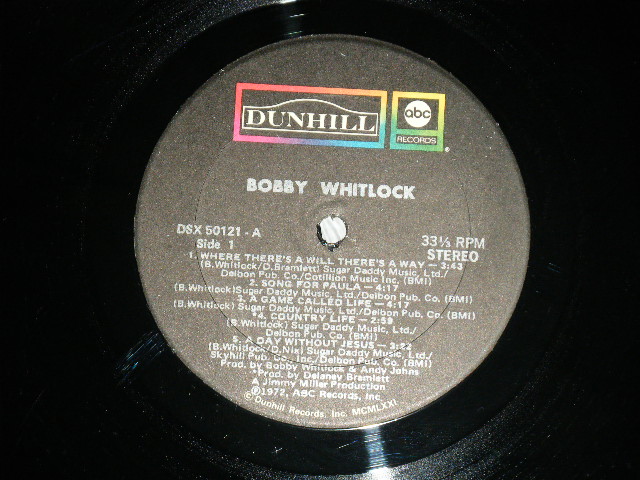 画像: BOBBY WHITLOCK - BOBBY WHITLOCK ( Ex++/Ex+++ : BB, EDSP)  / 1972 US AMERICA  ORIGINAL Used LP  