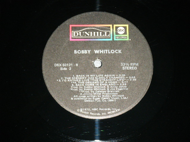 画像: BOBBY WHITLOCK - BOBBY WHITLOCK ( Ex++/Ex+++ : BB, EDSP)  / 1972 US AMERICA  ORIGINAL Used LP  