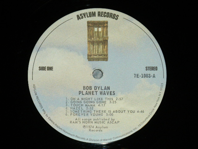 画像: BOB DYLAN -  PLANET WAVES :With INSERTS ( Matrix # A-2 CSM KENDUN / B-2 CSM KENDUN ) ( Ex++/Ex+++ )   / 1974 US AMERICA  ORIGINAL  Used LP 