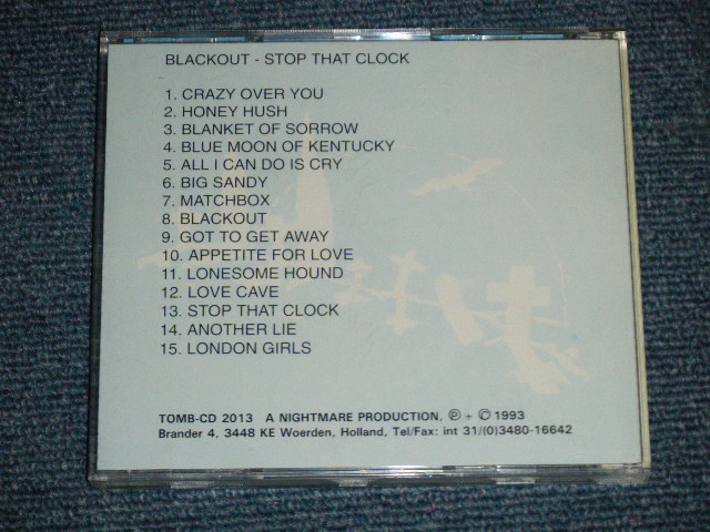 画像: BLACKOUT - STOP THAT CLOCK  ( NEW )  / 1993 ORIGINAL 1st Press Version "BRAND NEW" CD  Found DEAD STOCK from Our WAREHOUSE   