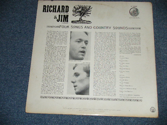 画像: RICHARD & JIM - FOLK SONGS and COUNTRY SOUNDS  (  Ex++/Ex+++ : edsp ) / 1964 US AMERICA ORIGINAL " STEREO"  Used LP