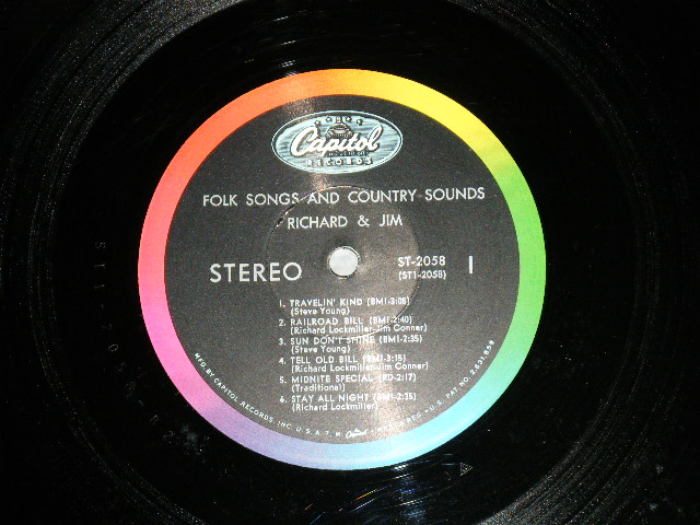 画像: RICHARD & JIM - FOLK SONGS and COUNTRY SOUNDS  (  Ex++/Ex+++ : edsp ) / 1964 US AMERICA ORIGINAL " STEREO"  Used LP