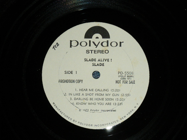 画像: SLADE - SLADE ALIVE ( Ex++/Ex+++ : EDSP ) /  1972 US ORIGINAL "WHITE LABEL PROMO" Used LP 