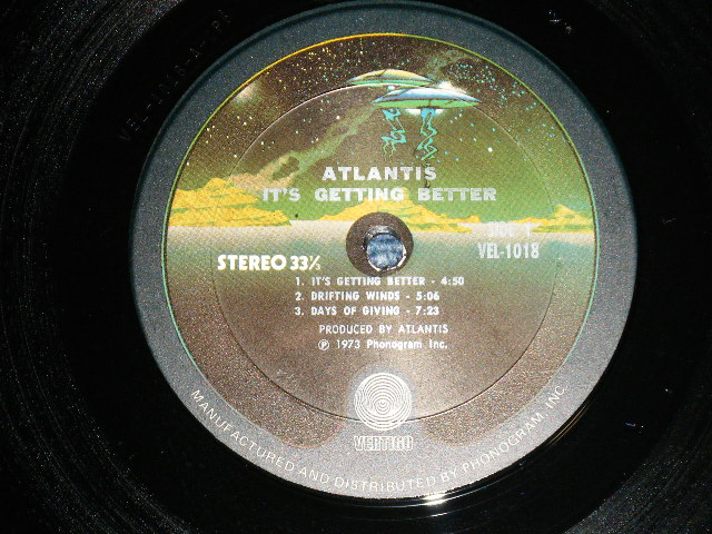 画像: ATLANTIS - IT'S GETTIN' BETTER (Funky Jazz Rock,With FEMALE Vocal)  ( Ex+/Ex+++,Ex++ : EDSP ) / 1973 US AMERICA ORIGINAL Used LP 