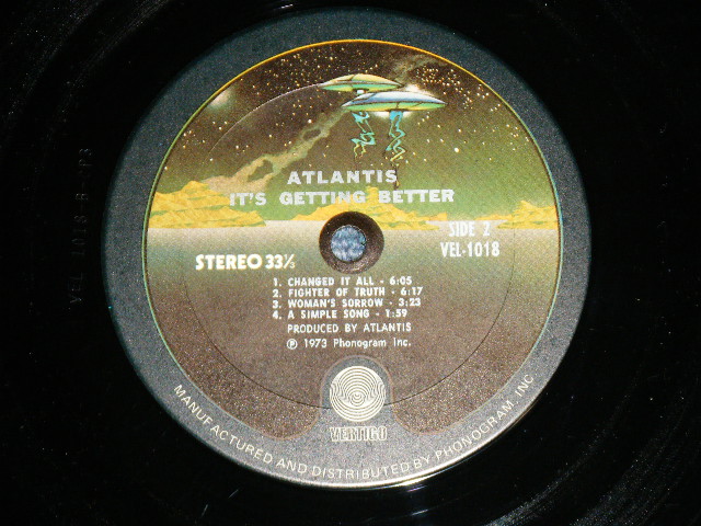 画像: ATLANTIS - IT'S GETTIN' BETTER (Funky Jazz Rock,With FEMALE Vocal)  ( Ex+/Ex+++,Ex++ : EDSP ) / 1973 US AMERICA ORIGINAL Used LP 