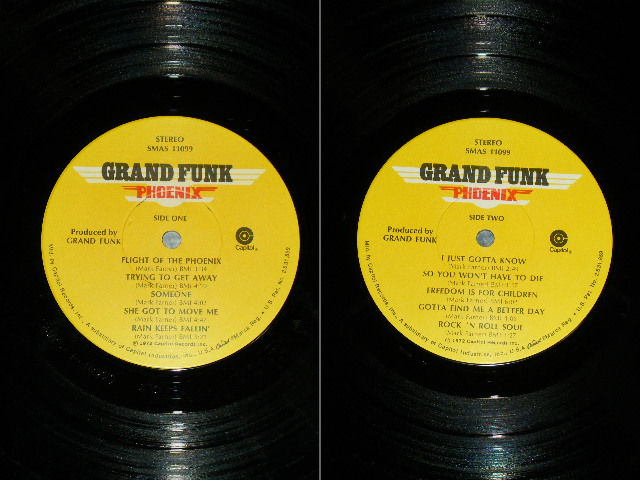 画像: GFR GRAND FUNK RAILROAD - PHOENIX ( Matrix # SMAL-1-11099  210 # 2 / SMAL-2-11099  211 ) ( Ex+/Ex+++  ) / 197 US AMERICA ORIGINAL "TITLE SEAL on FRONT TOP" "CUSTOM Label"  Used LP 