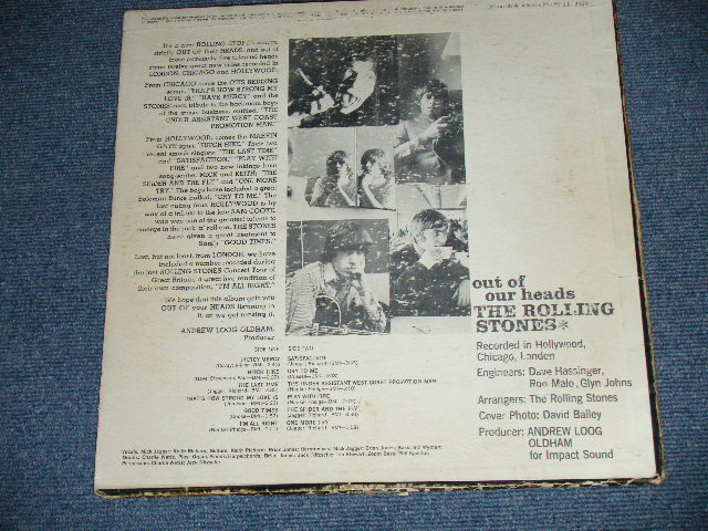 画像: ROLLING STONES - OUT OF OUR HEADS ( Matrix # ARL-6791-1A/ ARL-6792-2A)( VG++/VG+++ Looks:VG )  /  1965 US AMERICA  ORIGINAL "MARLOON LABEL with Un-Boxed LONDON Label" MONO Used LP