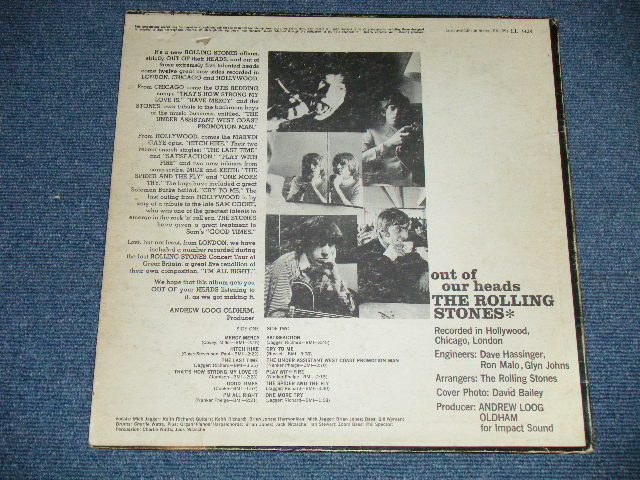 画像: ROLLING STONES - OUT OF OUR HEADS ( MATRIX #  A) XARL-6791-2A / B) XARL-6792-3A   ) ( VG/VG A-1,3:Poor JUMP ) / 1965 UK ENGLAND EXPORT Record + US AMERICA Jacket  "MAROON with Boxed LONDON  ffrr on TOP LABEL" MONO Used LP VG-/Ex-