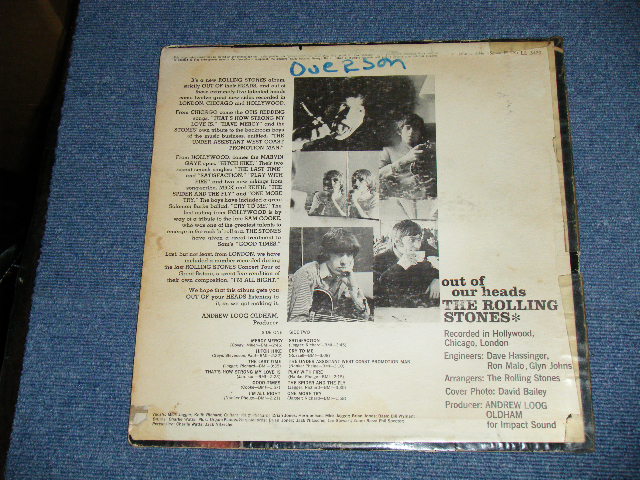 画像: ROLLING STONES - OUT OF OUR HEADS ( Matrix # ARL-6791-1J / ARL-6792-2B )( Ex-/VG++ Looks:VG+：WOBC,WOL)  /  1965 US AMERICA  ORIGINAL "RED LABEL with Boxed LONDON Label" MONO Used LPB