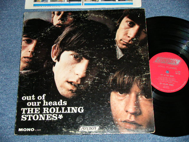 画像1: ROLLING STONES - OUT OF OUR HEADS(Matrix # LL-3429 A-1D / LL-3429 B-1A )( Ex-/Ex++ WOBC)  /  Late 1965 Version  US AMERICA 2nd Press "RED LABEL with Boxed LONDON Label" MONO Used LP