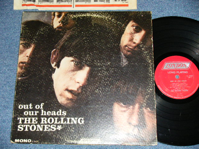 画像1: ROLLING STONES - OUT OF OUR HEADS ( Matrix # ARL-6791-1K △8210 / ARL-6792-2C  △8210 -x)( Ex/Ex+,Ex-)  /  1965 US AMERICA  ORIGINAL "RED LABEL with Boxed LONDON Label" MONO Used LP