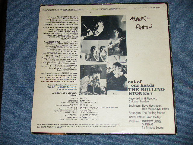 画像: ROLLING STONES - OUT OF OUR HEADS(Matrix # LL-3429 A-1D / LL-3429 B-1A )( Ex-/Ex++ WOBC)  /  Late 1965 Version  US AMERICA 2nd Press "RED LABEL with Boxed LONDON Label" MONO Used LP