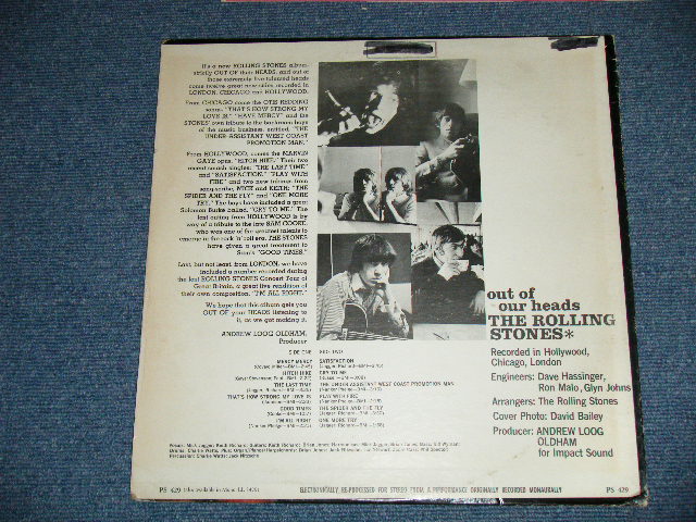 画像: ROLLING STONES - OUT OF OUR HEADS ( Matrix # ZAL-6791-1/ZAL-6792-4 )( Ex+/Ex+++)  /  1965 (Maybe 1970 Version)  US AMERICA    "CREDIT at TOP Front cvr" "BLUE LABEL with Boxed LONDON Label" STEREO  Used LP