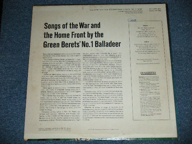 画像: SSgt BARRY SADLER of The Green Berets バリー・サドラー軍曹 - SINGS THE "A" TEAM ( Ex++/Ex+++)  / 1966 US AMERICA ORIGINAL  1st Press "BLACK with DOG on TOP & White RCA VICTOR" Label MONO Used LP 