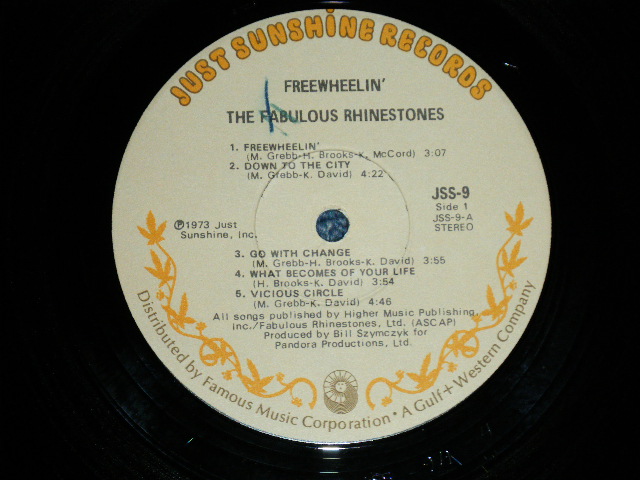 画像: The FABULOUS RHINESTONES ( With MICHAEL RANDY BRECKER,DAVE SAMBORN +)  - FREEWHEELIN'  ( Ex++/Ex+++ : Cutout  )  / 1973  US AMERICA  ORIGINAL Used LP 