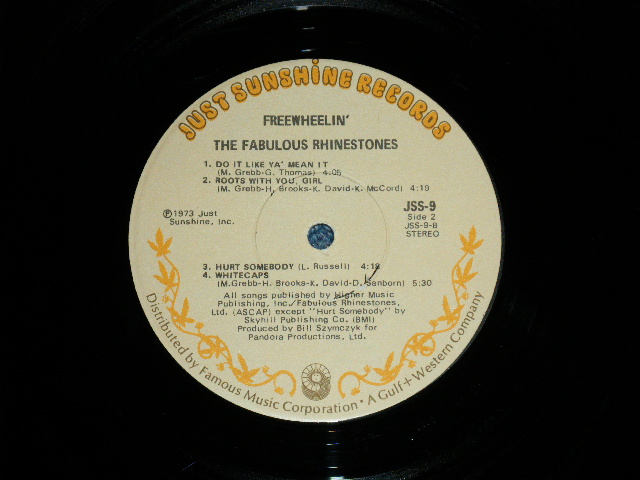 画像: The FABULOUS RHINESTONES ( With MICHAEL RANDY BRECKER,DAVE SAMBORN +)  - FREEWHEELIN'  ( Ex++/Ex+++ : Cutout  )  / 1973  US AMERICA  ORIGINAL Used LP 