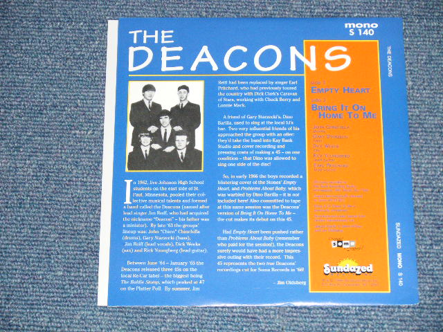 画像: THE DEACONS - EMPTY HEART : BRING IT ON HOME TO ME ( NEW ) /  1998 US AMERICA Limited "Brand New" 7"45 Single with PICTURE SLEEVE 