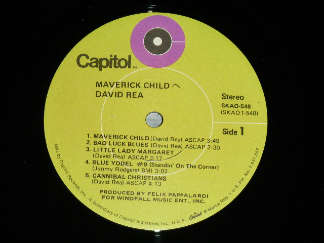 画像: DAVID REA - MAVERICK CHILD (Ex+/Ex- Looks:VG+++: BB for Promo ) / 1971 US AMERICA ORIGINAL Used  LP 