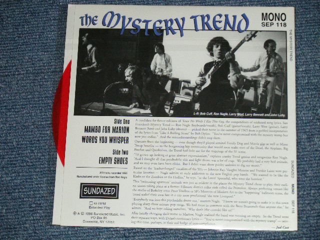 画像: THE MYSTERY TREND - MAMBO FOR MARION ( NEW ) /  1996 US AMERICA Limited "RED WAX Vinyl" "Brand New" 7"45 EP   with PICTURE SLEEVE 