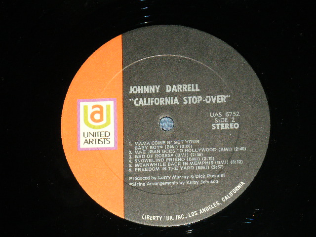 画像: JOHNNY DARRELL - CALIFORNIA STOP-OVER  ( Ex+/Ex++ : A-1 &B-1 Light Warp)  ) / 1970 US AMERICA ORIGINAL  Used LP