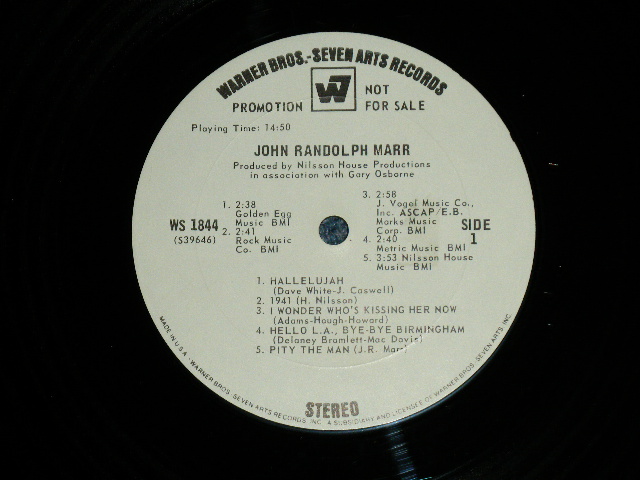 画像: JOHN RANDOLPH MARR -  JOHN RANDOLPH MARR ( Ex++/MINT- ) / 1970  US AMERICA ORIGINAL  "WHITE LABEL PROMO"  Used LP