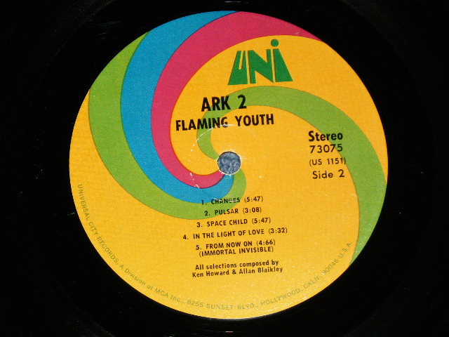 画像: FLAMING YOUTH (PHIL COLLINS) - ARK 2  ( PSYCHE / PROGRE) (Ex++/MINT-)  / 1969 US AMERICA ORIGINAL  Used LP 