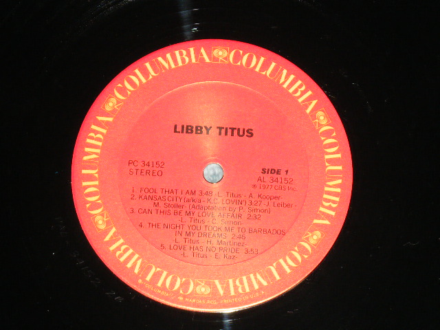 画像: LIBBY TITUS -  LIBBY TITUS ( Ex++/MINT- ) / 1977  US AMERICA ORIGINAL  Used LP