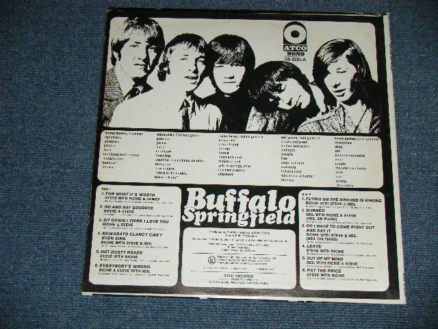 画像: BUFFALO SPRINGFIELD -  BUFFALO SPRINGFIELD  ( Matrix # A) A) ST-C-66983-AA △10277 /B) ST-C-66984-BM-RE △10277-x ) ( Ex++/Ex+++)  / 1967 US AMERICA ORIGINAL 1969 Version "YELLOW with '1841 BROADWAY Label" STEREO  Used LP 