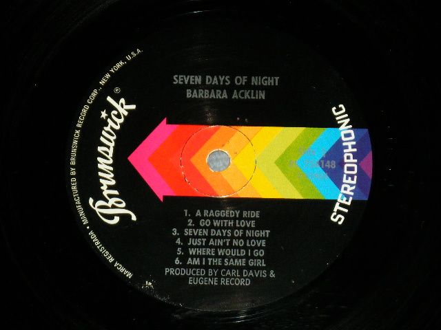 画像: BARBARA ACKLIN - SEVEN DAYS OF NIGHT (VG++/Ex+++ : SEAM EDSP ) / 1969 US AMERICA ORIGINAL Used LP