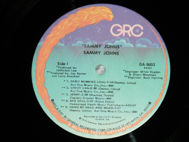 画像: SAMMY JOHNS - SAMMY JOHNS   ( Ex+/MINT- : EDSP) / 1973 US AMERICA ORIGINAL Used  LP