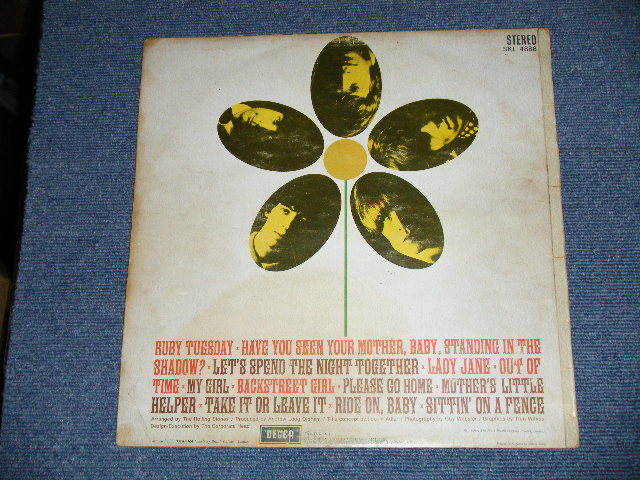 画像: ROLLING STONES - FLOWERS ( Matrix # A) ZAL-7752-1W/B) ZAL-7753-1W ) ( Ex+/Ex+++)  / 1967 UK EXPORT STEREO Used LP