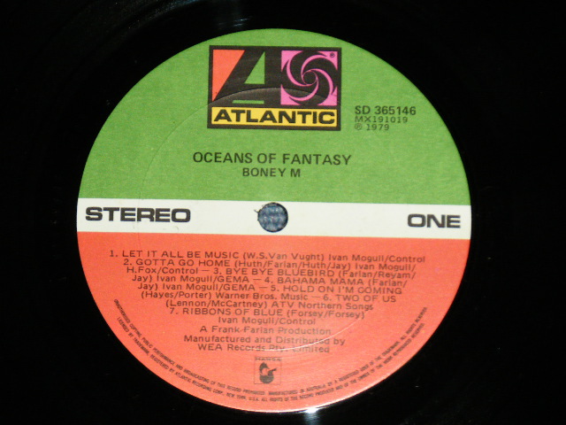 画像: BONEY M. - OCEANS OF FANTASY  : With POSTER & Original INNER Sleeve ( Ex++/MINT- )  / 1979 AUSTRALIA ORIGINAL Used LP 