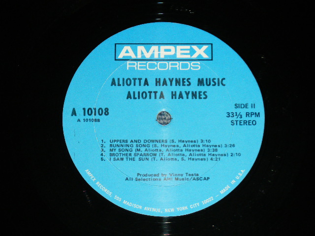 画像: ALIOTTA HAYNES ( PSYCHE CHICAGO ROCK ) - ALIOTTA HAYNES MUSIC  (Ex+++/Ex+++) / 1970  US AMERICA ORIGINAL Used LP