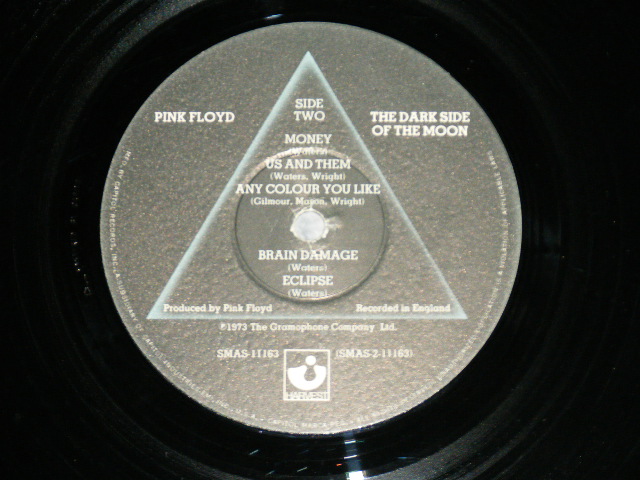 画像: PINK FLOYD - THE DARK SIDE OF THE MOON ( MATRIX NUMBER :   A) SMAS-1-11163-G-85  B)  SMAS-2-11163-G 67  Gene)（ Ex+/Ex++ Looks:Ex++) / 1980's US AMERICA REISSUE "BLACK with RAINBOW RING Label" Used LP 80's