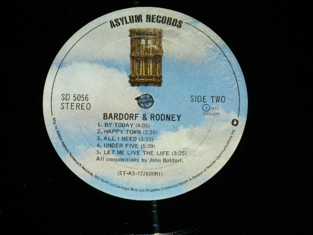 画像: BATDORF & RODNEY  -  BATDORF & RODNEY  ( Ex+++/MINT-  ) / 1972 US AMERICA 1974 Version "2nd Press  Label" Used LP 