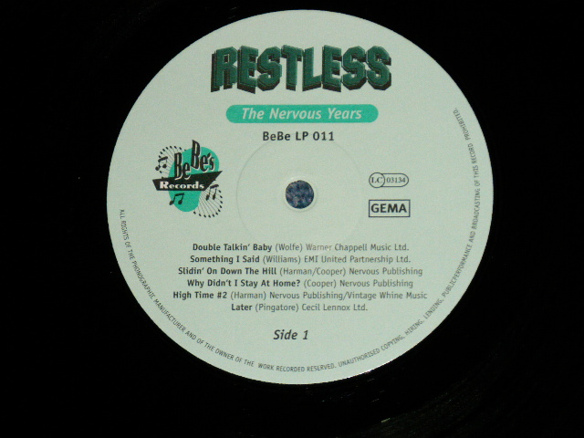 画像: RESTLESS - THE NERVOUS YEARS .( NEW )  / 2001 UK ENGLAND ORIGINAL  "BRAND NEW"  LP +Bonus PICTURE DISC 12"  