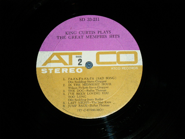 画像: KING CURTIS -  PLAYS THE GREAT MEMPHIS HITS  ( Matrix #  A) ST-C-67989-AA △10370  LW    B) ST-C-67990-AA △10370-x   LW   )  ( Ex++/Ex+++ : EDSP ,SWOBC )  / 1967 US AMERICA ORIGINAL 1st Press "PLUM & BROWN"  2nd Press  "1841 BROADWAY CREDIT AT BOTTOM"  Label   Label USED LP 