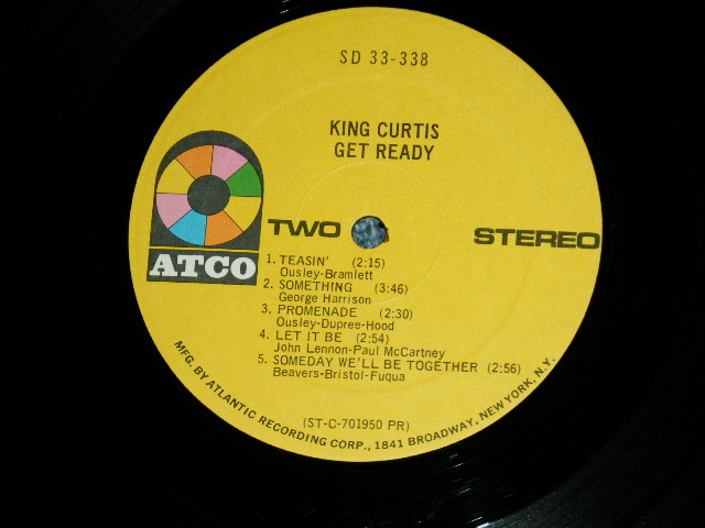 画像: KING CURTIS -  GET READY ( Matrix #  A) ST-C-70149 A  LW  B) ST-C-70150 A LW  )  ( Ex/Ex++ : WTRDMG )  / 1970 US AMERICA ORIGINAL 1st Press "YELLOW" Label   1st Press  "1841 BROADWAY CREDIT AT BOTTOM"  Label USED LP 