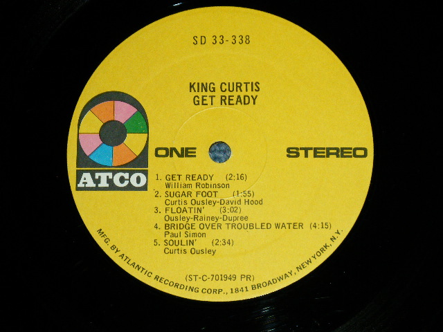 画像: KING CURTIS -  GET READY ( Matrix #  A) ST-C-70149 A  LW  B) ST-C-70150 A LW  )  ( Ex/Ex++ : WTRDMG )  / 1970 US AMERICA ORIGINAL 1st Press "YELLOW" Label   1st Press  "1841 BROADWAY CREDIT AT BOTTOM"  Label USED LP 