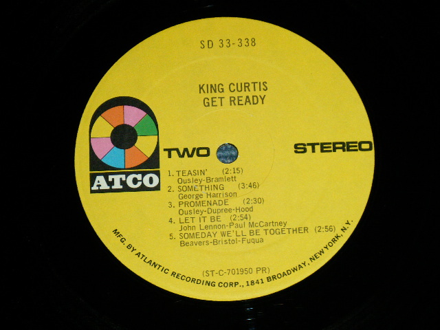 画像: KING CURTIS -  GET READY ( Matrix #  A) ST-C-70149 A  LW  B) ST-C-70150 A LW  )  ( Ex++/Ex+++ )  / 1970 US AMERICA ORIGINAL 1st Press "YELLOW" Label   1st Press  "1841 BROADWAY CREDIT AT BOTTOM"  Label USED LP 