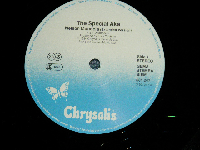 画像: The SPECIAL AKA - NELSON MANDELA ( Ex++/Ex+++ )   / 1984 WEST-GERMANY ORIGINAL  Used 12" EP 