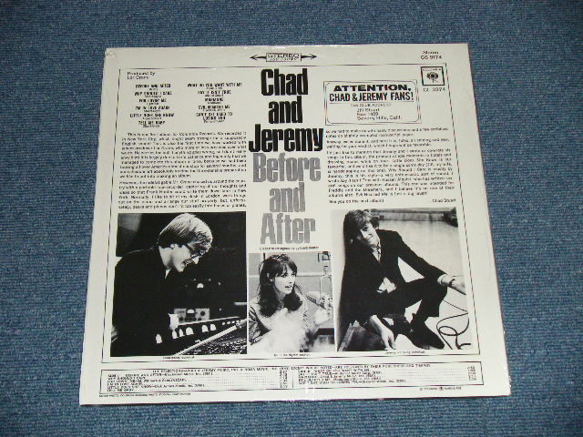 画像: CHAD & JEREMY - BEFORE and AFTER  ( SEALED ) /   US AMERICA  REISSUE  "BRAND NEW SEALED"  LP