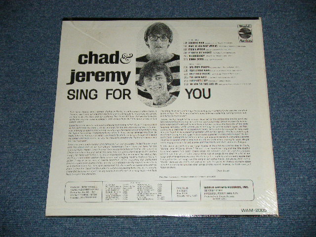 画像: CHAD & JEREMY - SING FOR YOU   ( SEALED ) / 1965  US AMERICA  ORIGINAL "MONO" "BRAND NEW SEALED"  LP